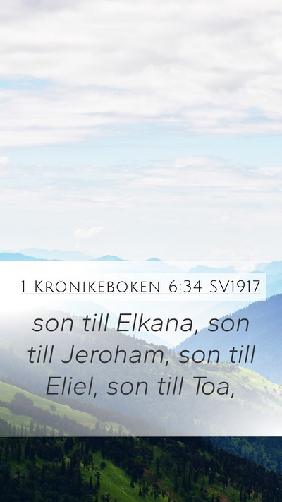 1 Krönikeboken 6:34 SV1917 Bible Verse Image