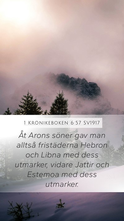 1 Krönikeboken 6:57 SV1917 Bible Verse Image