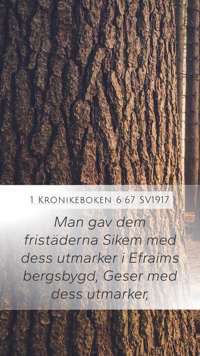 1 Krönikeboken 6:67 SV1917 Bible Verse Image