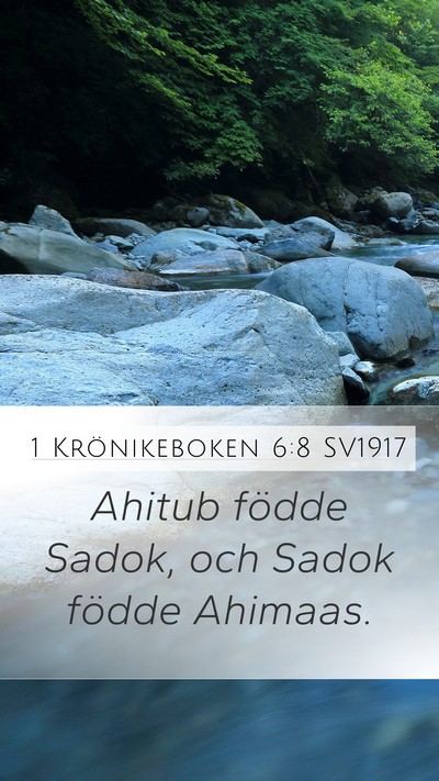 1 Krönikeboken 6:8 SV1917 Bible Verse Image