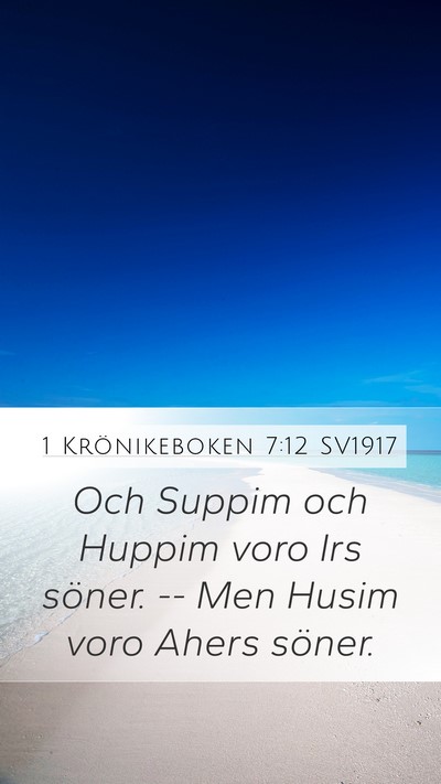 1 Krönikeboken 7:12 SV1917 Bible Verse Image