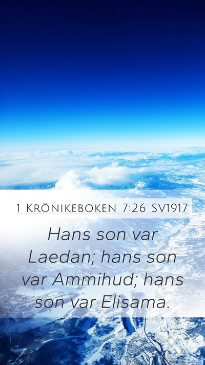 1 Krönikeboken 7:26 SV1917 Bible Verse Image