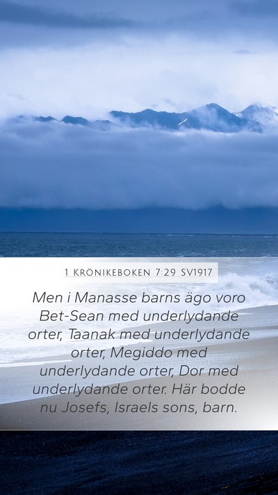 1 Krönikeboken 7:29 SV1917 Bible Verse Image