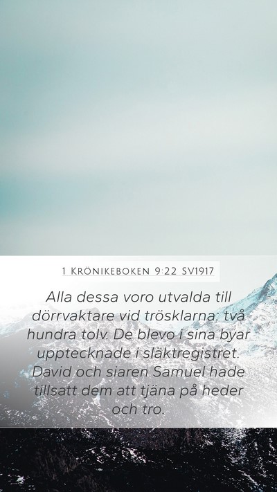 1 Krönikeboken 9:22 SV1917 Bible Verse Image