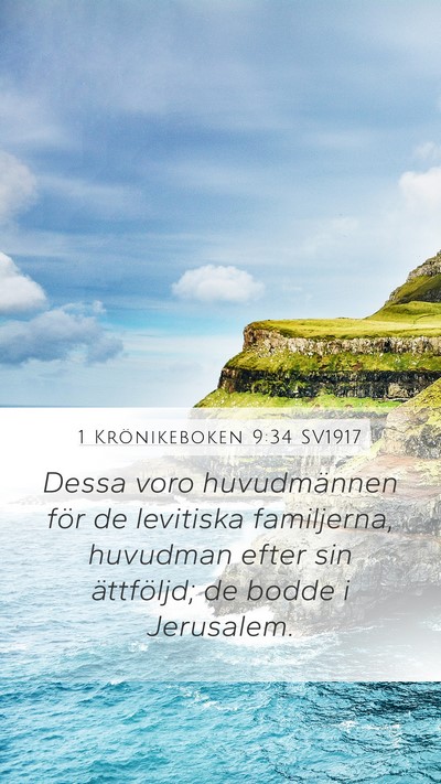1 Krönikeboken 9:34 SV1917 Bible Verse Image