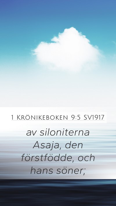 1 Krönikeboken 9:5 SV1917 Bible Verse Image
