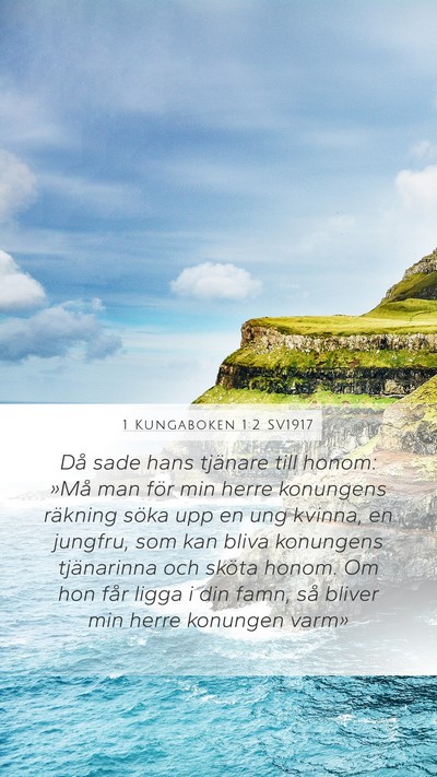1 Kungaboken 1:2 SV1917 Mobile Phone Wallpaper - Då sade hans tjänare till honom: »Må man för - Mobile Bible Verse Wallpaper