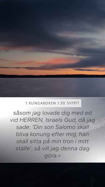 1 Kungaboken 1:30 SV1917 Bible Verse Image