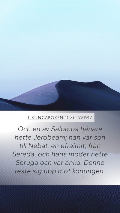 1 Kungaboken 11:26 SV1917 Bible Verse Image