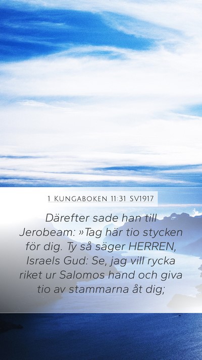 1 Kungaboken 11:31 SV1917 Bible Verse Image