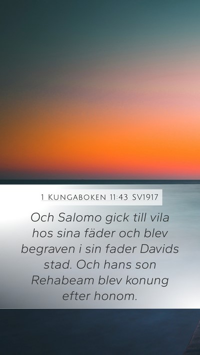 1 Kungaboken 11:43 SV1917 Bible Verse Image