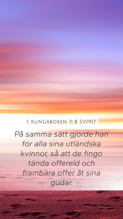 1 Kungaboken 11:8 SV1917 Bible Verse Image