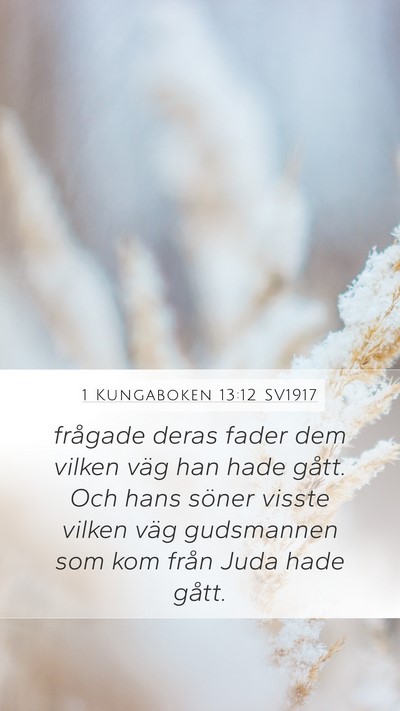 1 Kungaboken 13:12 SV1917 Mobile Phone Wallpaper - frågade deras fader dem vilken väg han hade - Mobile Bible Verse Wallpaper