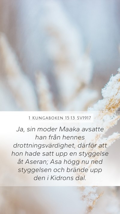 1 Kungaboken 15:13 SV1917 Bible Verse Image