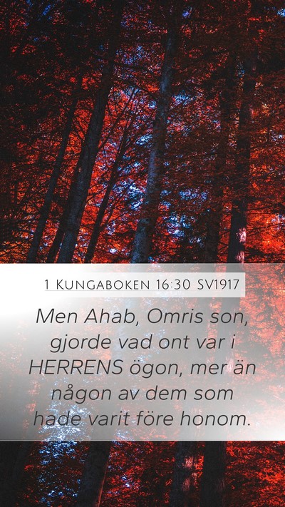 1 Kungaboken 16:30 SV1917 Bible Verse Image