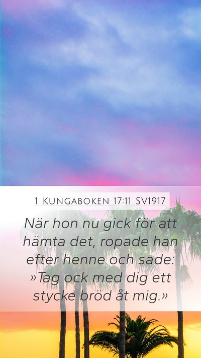 1 Kungaboken 17:11 SV1917 Mobile Phone Wallpaper - När hon nu gick för att hämta det, ropade han - Mobile Bible Verse Wallpaper