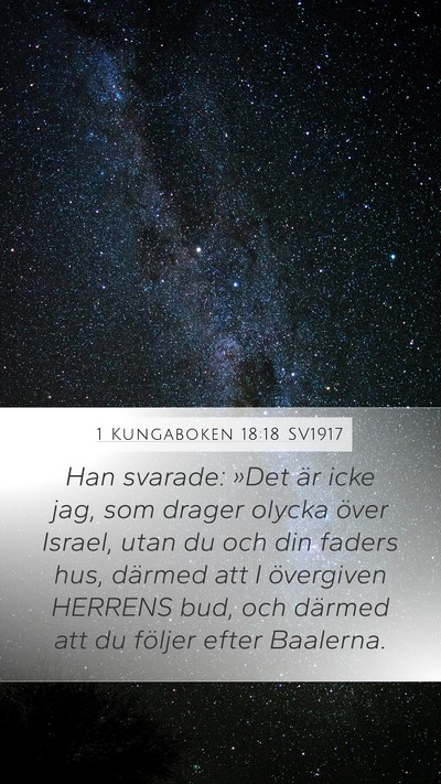 1 Kungaboken 18:18 SV1917 Bible Verse Image