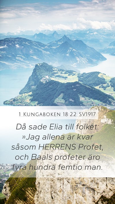 1 Kungaboken 18:22 SV1917 Bible Verse Image