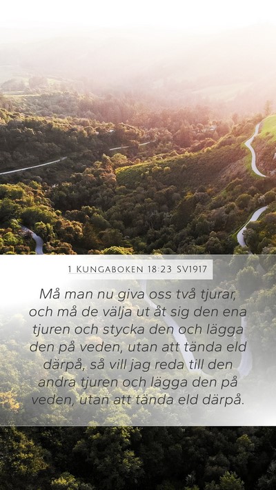 1 Kungaboken 18:23 SV1917 Bible Verse Image