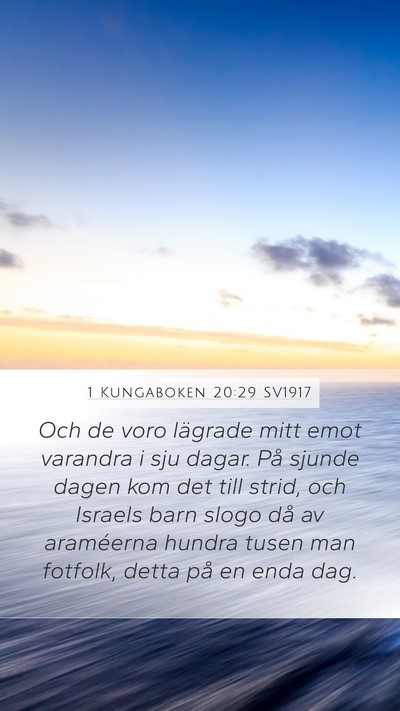 1 Kungaboken 20:29 SV1917 Bible Verse Image