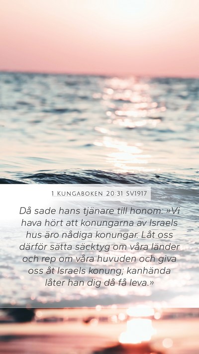 1 Kungaboken 20:31 SV1917 Bible Verse Image