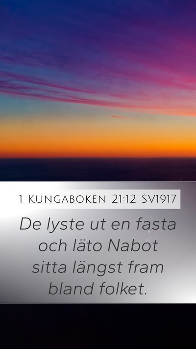 1 Kungaboken 21:12 SV1917 Bible Verse Image