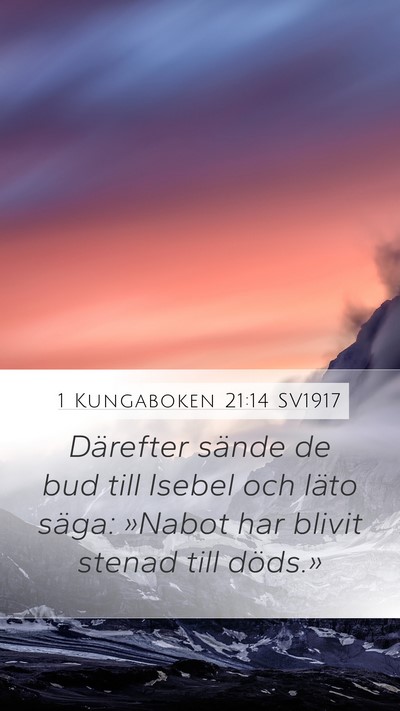 1 Kungaboken 21:14 SV1917 Bible Verse Image
