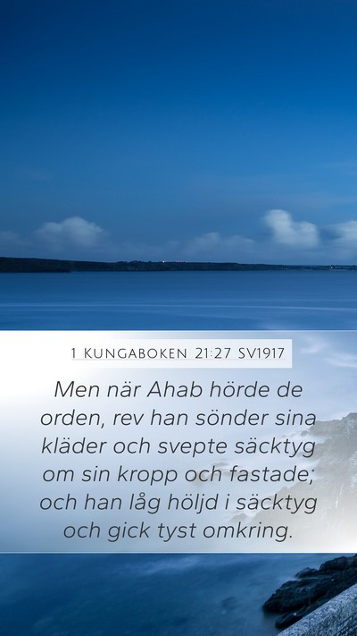 1 Kungaboken 21:27 SV1917 Bible Verse Image