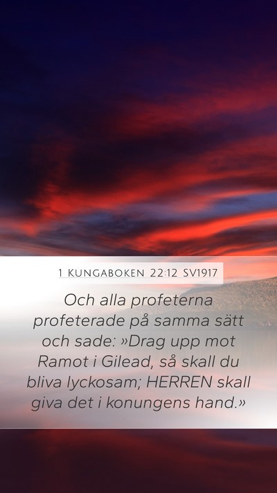 1 Kungaboken 22:12 SV1917 Bible Verse Image