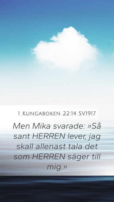 1 Kungaboken 22:14 SV1917 Bible Verse Image