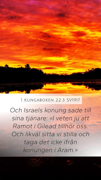1 Kungaboken 22:3 SV1917 Bible Verse Image