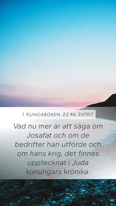 1 Kungaboken 22:46 SV1917 Bible Verse Image