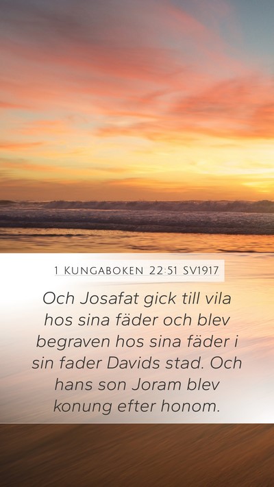 1 Kungaboken 22:51 SV1917 Bible Verse Image