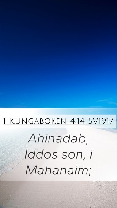 1 Kungaboken 4:14 SV1917 Bible Verse Image