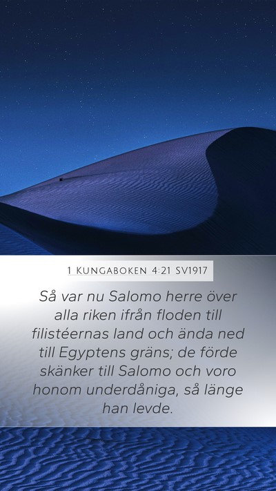 1 Kungaboken 4:21 SV1917 Bible Verse Image