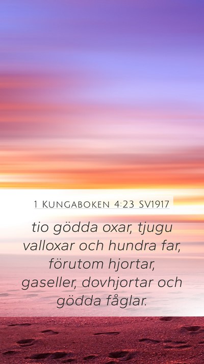 1 Kungaboken 4:23 SV1917 Bible Verse Image