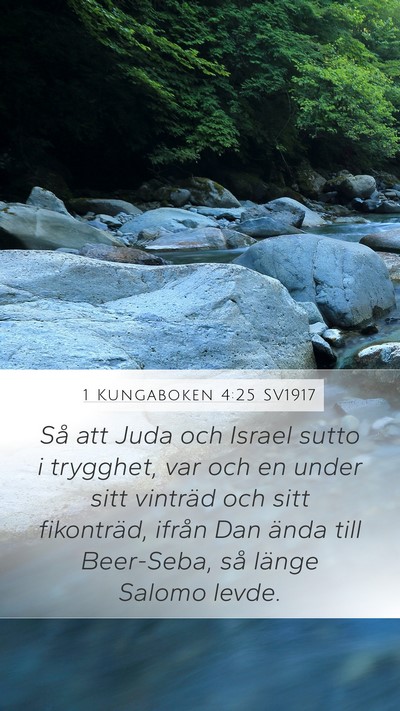 1 Kungaboken 4:25 SV1917 Bible Verse Image