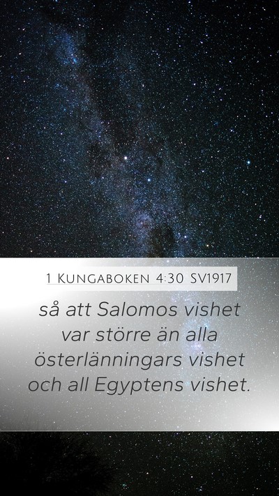 1 Kungaboken 4:30 SV1917 Bible Verse Image