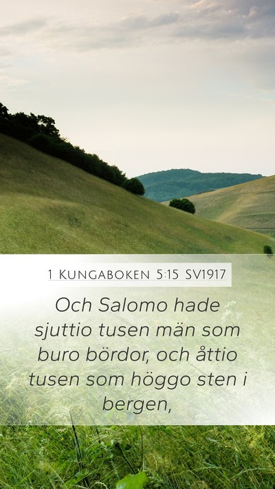 1 Kungaboken 5:15 SV1917 Bible Verse Image