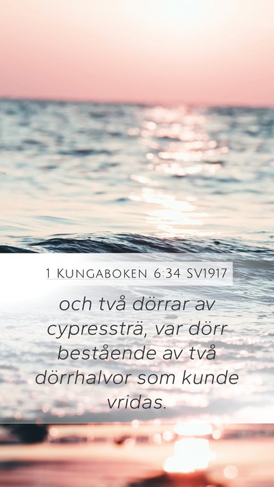 1 Kungaboken 6:34 SV1917 Bible Verse Image