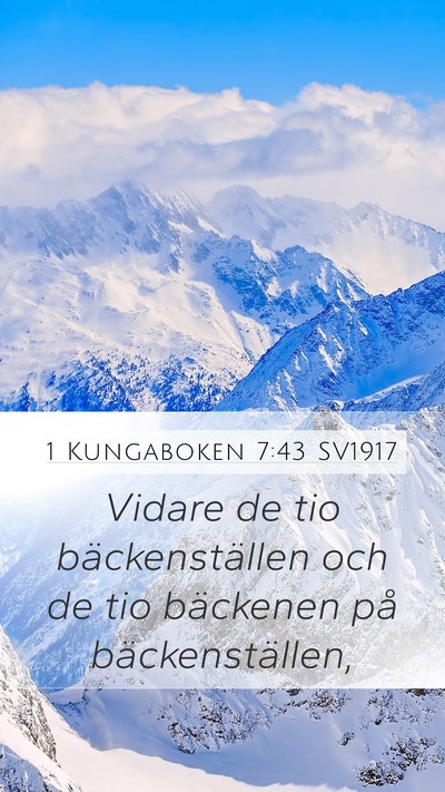 1 Kungaboken 7:43 SV1917 Bible Verse Image