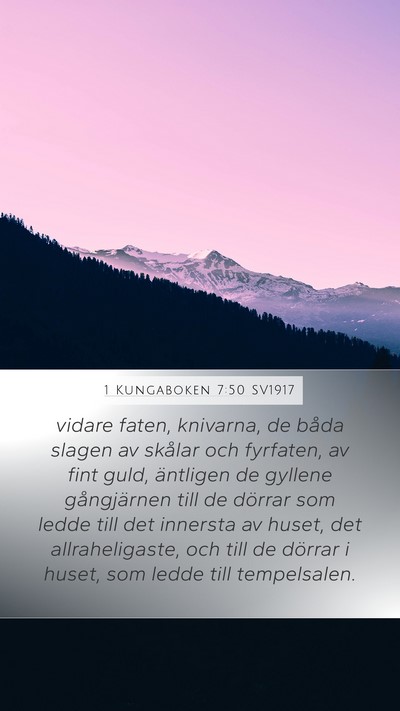 1 Kungaboken 7:50 SV1917 Bible Verse Image