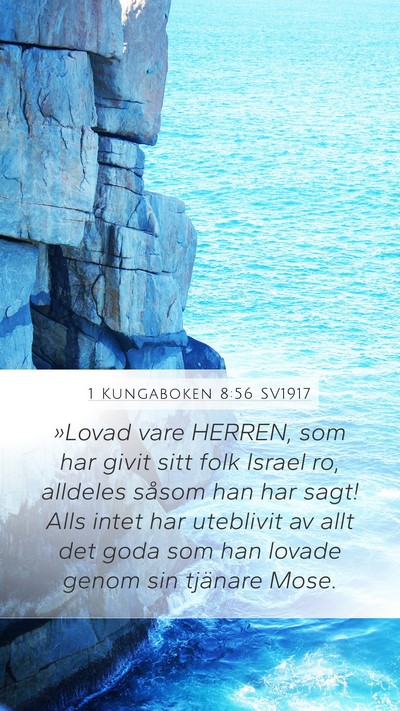 1 Kungaboken 8:56 SV1917 Bible Verse Image