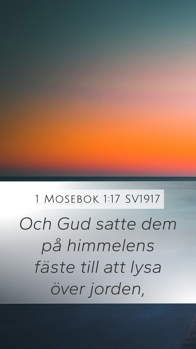 1 Mosebok 1:17 SV1917 Bible Verse Image