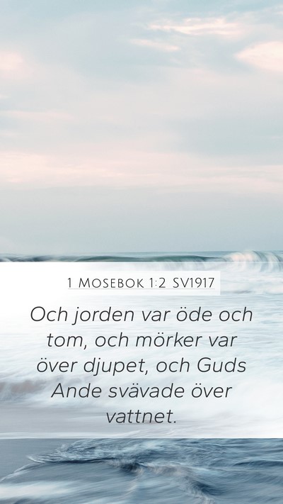 1 Mosebok 1:2 SV1917 Bible Verse Image
