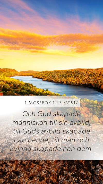 1 Mosebok 1:27 SV1917 Bible Verse Image