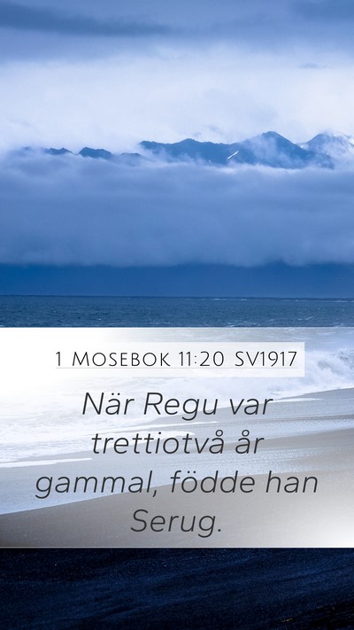 1 Mosebok 11:20 SV1917 Mobile Phone Wallpaper - När Regu var trettiotvå år gammal, födde han - Mobile Bible Verse Wallpaper