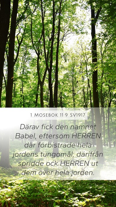 1 Mosebok 11:9 SV1917 Bible Verse Image