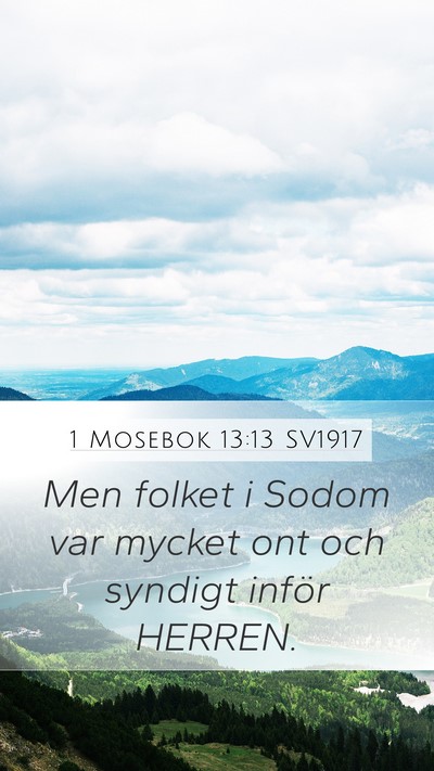 1 Mosebok 13:13 SV1917 Bible Verse Image