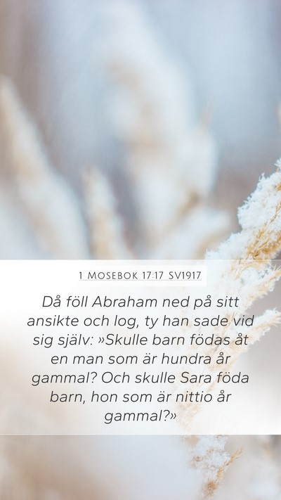 1 Mosebok 17:17 SV1917 Bible Verse Image